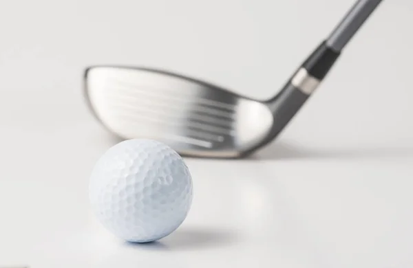 Golf Club Ball White Background — Stock Photo, Image