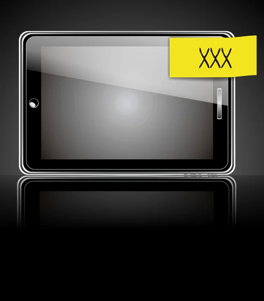 Tablet with xxx sexual content — Stock Photo, Image