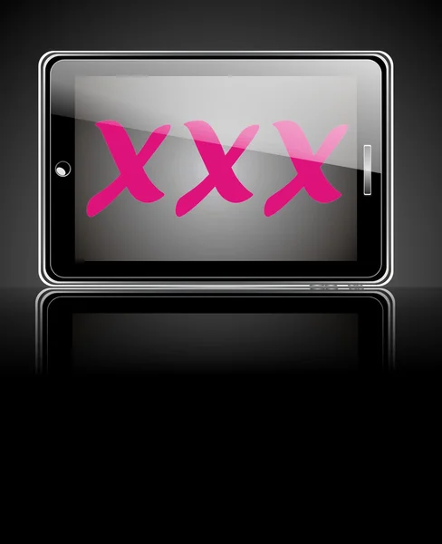 Tablet com conteúdo sexual xxx Imagem De Stock