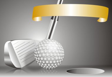 Golf topu ile golf sopasıyla Kazananlar grafik ile