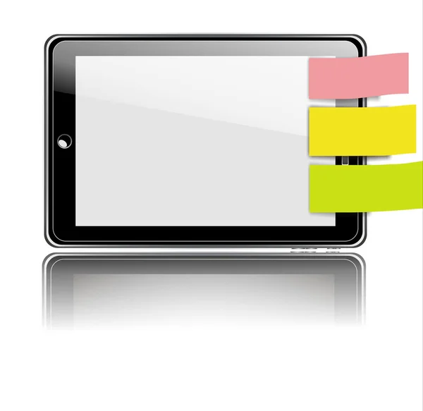 Smartphone mit gelbem Label — Stockfoto