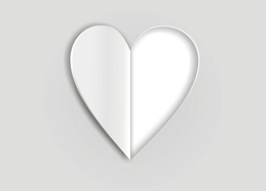 kağıttan kesilmiş kalplerin illüstrasyon