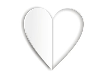 kağıttan kesilmiş kalplerin illüstrasyon