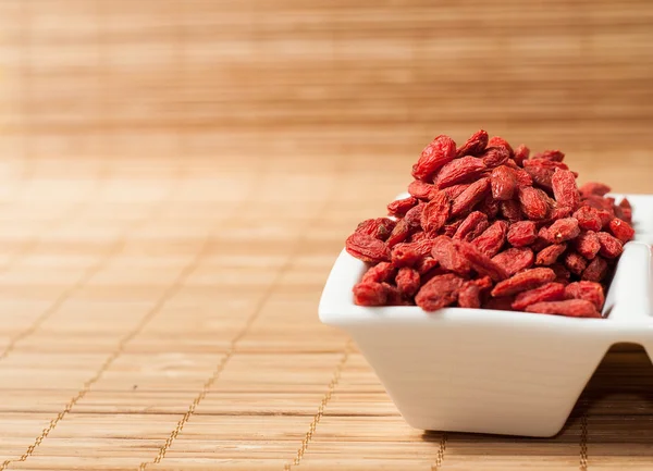 Bagas de goji Wolfberry chinês (Lycium barbarum ) — Fotografia de Stock