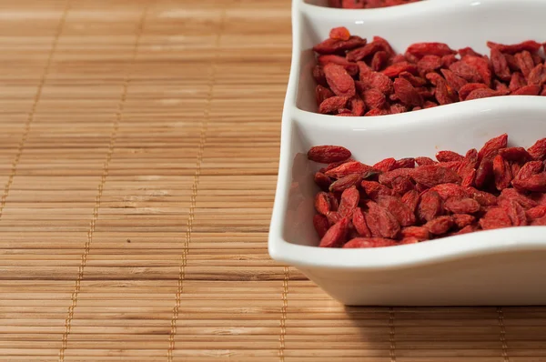 Bagas de goji Wolfberry chinês (Lycium barbarum ) — Fotografia de Stock