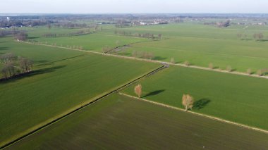 Belçika 'daki bir manzaranın hava görüntüsü