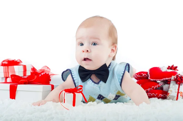 Little beautiful boy in bow tie — Stock Photo, Image