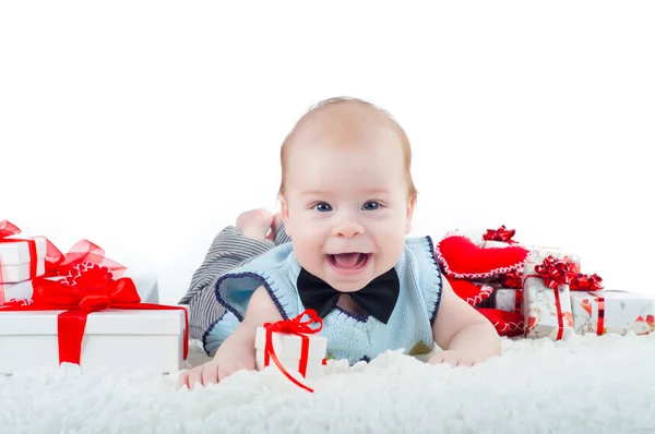 Little beautiful boy in bow tie — Stock Photo, Image