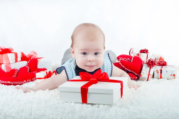 Little beautiful boy in bow tie — Stock Photo, Image