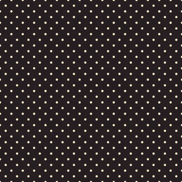 Polka dot seamless vector pattern on black background — Stock Vector