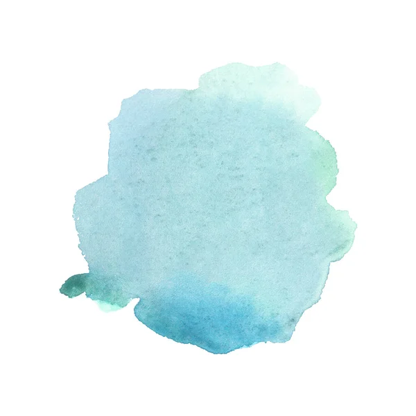 Abstract green and blue watercolor on white background. Colored splashes on paper. Hand drawn illustration. — Stock Photo, Image