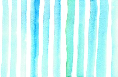 Elle boyanmış suluboya mavi şeritlerle soyut arkaplan.