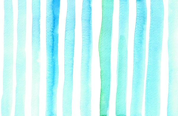 Abstract Background Hand Painted Watercolor Blue Strips — Stock Photo, Image