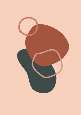 Kapak sayfaları, arka planlar, broşürler, defterler, kitaplar, duvar kağıtları, kartlar, baskılar, posterler, hikayeler, sosyal medya modern sanat tarzı yaratıcı vektör için terracotta soyut şablonu