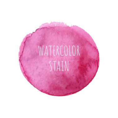 Beyaz arka planda izole edilmiş suluboya ile boyanmış Burgundy çemberi. Suluboya arkaplan bordo.