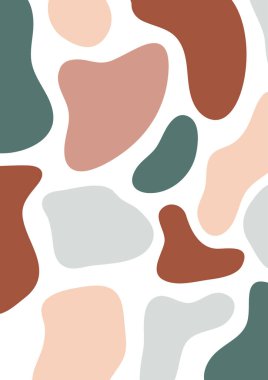 Kapak sayfaları, arka planlar, broşürler, defterler, kitaplar, duvar kağıtları, kartlar, baskılar, posterler, hikayeler, sosyal medya modern sanat tarzı yaratıcı vektör için terracotta soyut şablonu