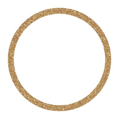 Parlak altın çerçeve, parıltılı daire. Düğün davetiyeleri, kartlar, afişler için harika..