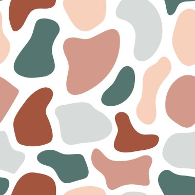 Kapak sayfaları ve arka planlar için terracotta soyut, pürüzsüz desen. Modern sanat tarzı yaratıcı trend vektörü