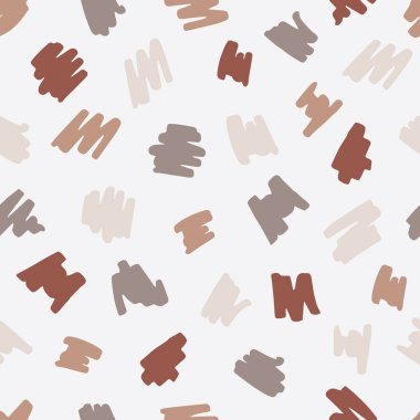 Fırça darbesinin el çizimi şekli. Vektörsüz desen şekilleri. Boho renginde soyut arkaplan. Dekoratif baskı