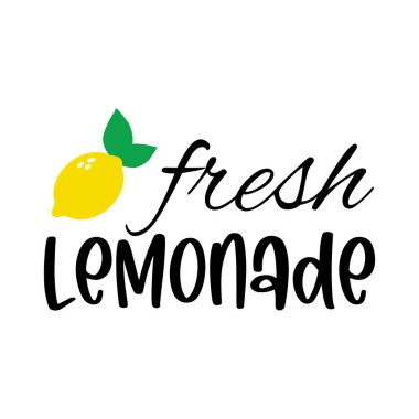 Limonlu limonata etiketleri ve işaretleri. Grafik ve web tasarımı için vektör illüstrasyonları, stand, restoran ve bar, menü.