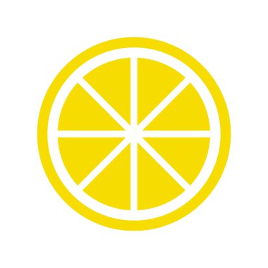 Taze limon meyvesi, beyaz arkaplanda vektör çizimleri