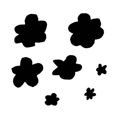 El Boyalı Kara Bulutlar. Vektör İllüstrasyonu. Kartlar, Posterler, Afişler ve Arkaplanlar için Kirli Tasarım Elemanı