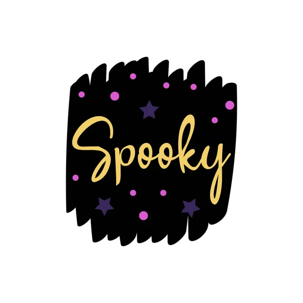 Spooky - typography διάνυσμα Halloween t-shirt απομονωμένη σχεδίαση — Διανυσματικό Αρχείο