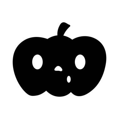 Cadılar Bayramı balkabağı düzlüğü, vektör stok çizimi. Dekor için el çizimi siyah siluet