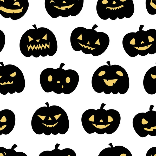 Calabaza Jack Linterna Patrón Sin Costuras Halloween Fondo Infantil — Archivo Imágenes Vectoriales