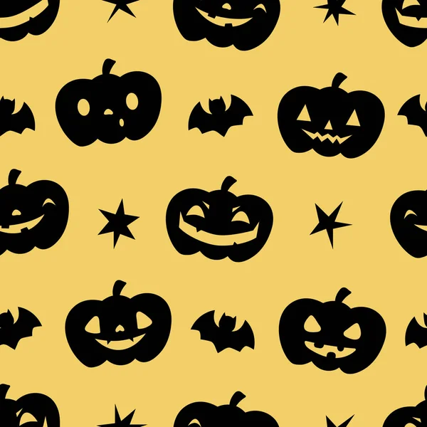 Cadılar Bayramı 'nda balkabaklarıyla kusursuz desenler, yarasalarla yıldızlar. Dekorasyon, duvar kağıtları, ambalaj kağıtları, tebrik kartları, desen dolguları, web sayfası arkaplanı için mükemmel