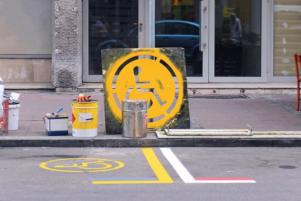 Deshabilitar signo de estacionamiento —  Fotos de Stock