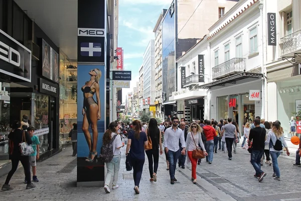 Atenas calle Ermou — Foto de Stock