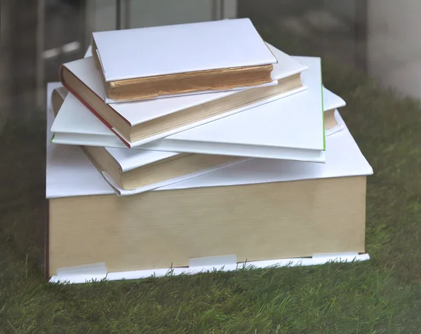 White books stack — Stock Photo, Image