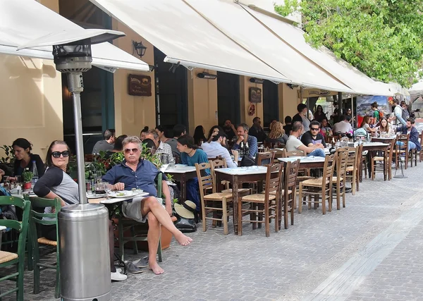 Athene lokale café — Stockfoto