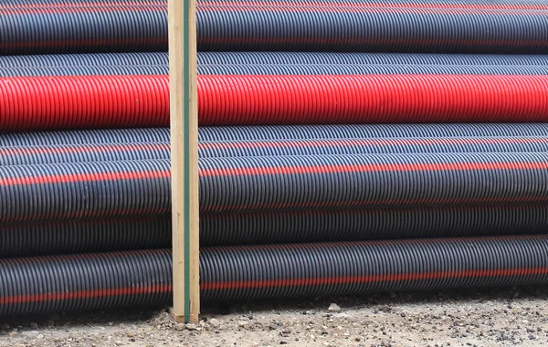 Industrial plastic pipes — Stock Photo, Image