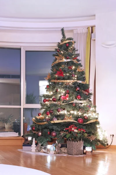 飾られたクリスマスツリー — ストック写真