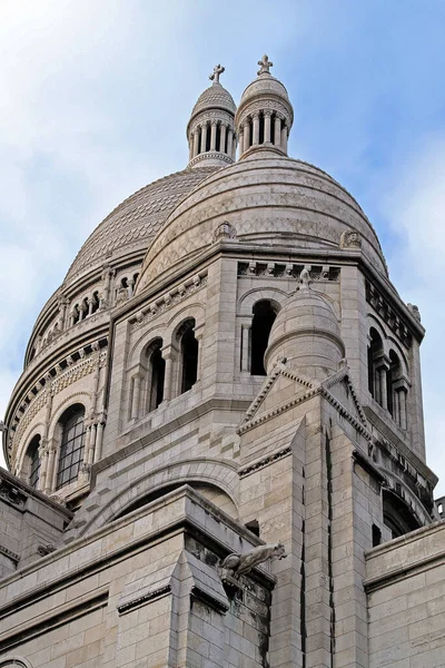 Ancient Church Exterior Marble Facade Blue Sky Background Paris — Stock Photo, Image