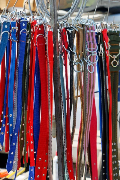 Accesorios Cinturones Colores Pantalla Mercado Abierto —  Fotos de Stock