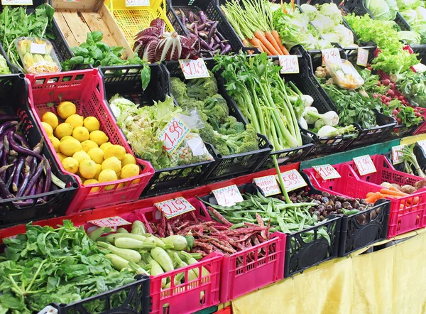 Grönsaker stall — Stockfoto