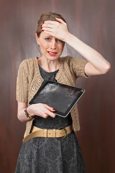 Crying tablet — Stock Photo, Image