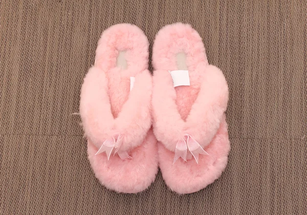 Pluizige slippers — Stockfoto