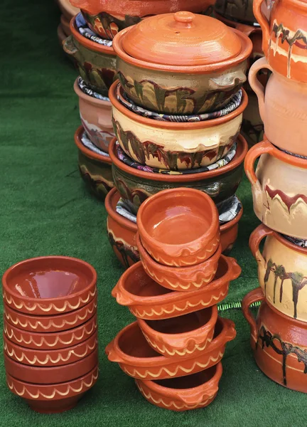 Terracotta skålar — Stockfoto