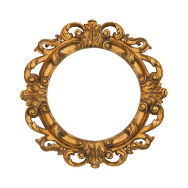 Oval altın çerçeve