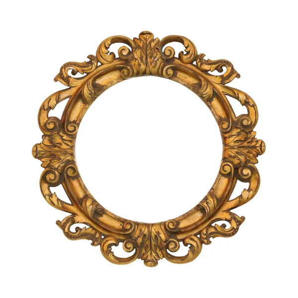 Oval golden frame — Stock Photo, Image