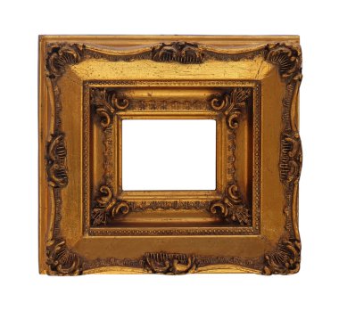 altın antika çerçeve