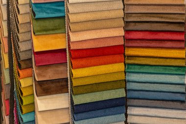 Tekstil endüstrisi için renkli malzeme dokusu örnekleri