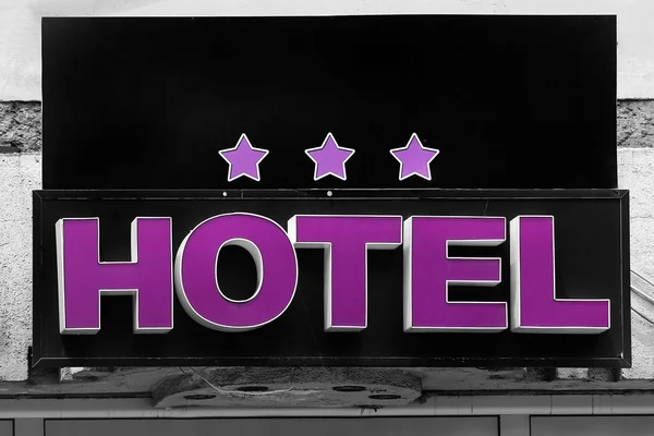 Hotel sign rosa — Stockfoto