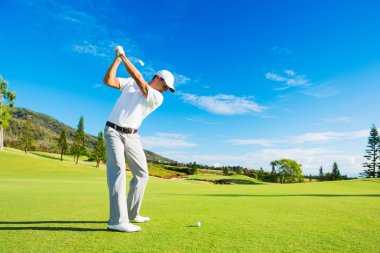 Man Playing Golf clipart