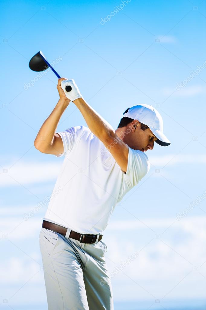 Man Playing Golf