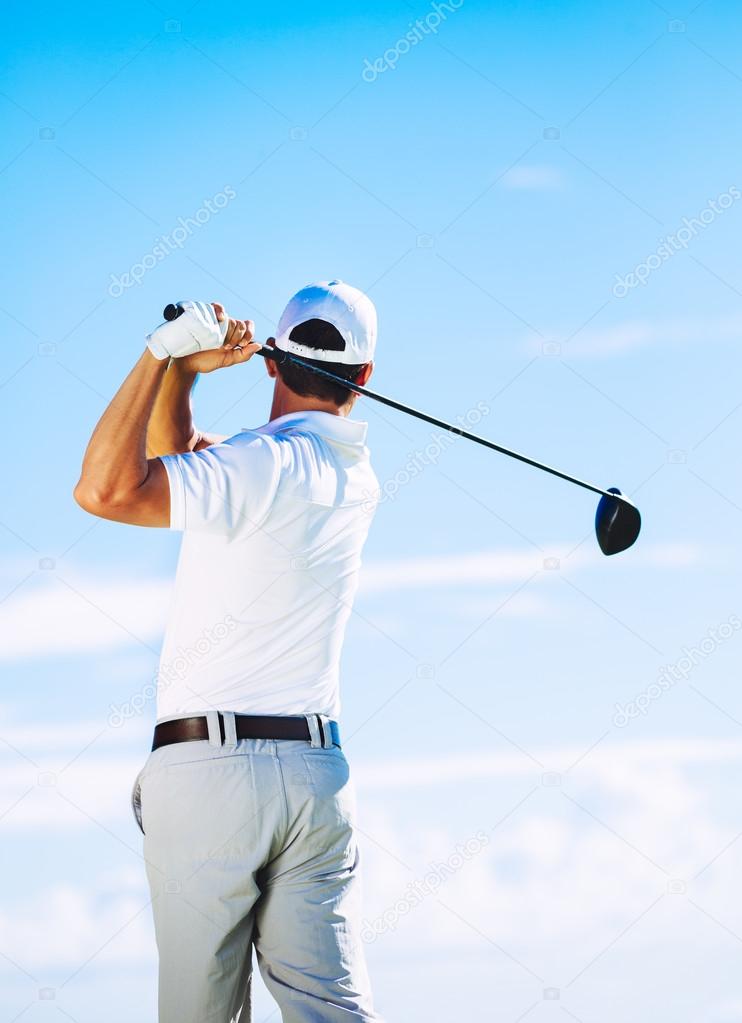 Man Playing Golf